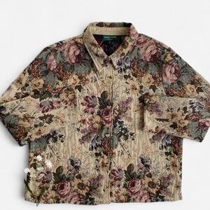 Vintage floral tapestry jacket